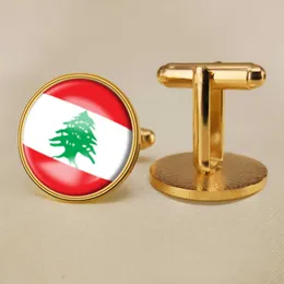 Lebanese Flag Cufflinks National Flag Cufflinks of All Countries in the World Suit Button Suit Decoration for Party Gift Crafts