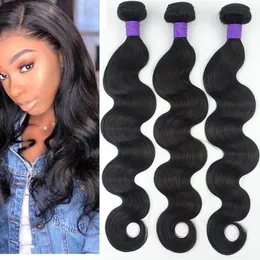 Fair Bun Maker Fala Body Facles ludzki splot WEFT S 13 PIĘKOWA PERUVIAN 100 UNPROTEDRET DIRID REMY Natural Black For Woman 230214