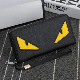 Hengsheng Brand Fashion Long Eyes Anime Men Leather Wallets Purses Carteira Masculina Couro Portefeuille Homme247N