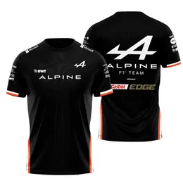 Erkekler T Shirt 2023 Yeni Moda F1 Formula One Racing Team İspanya Alpine Yaz Tasarımı 3D Alonso Top Çocuk Giyim Kısa Kollu Kadın Tees 645