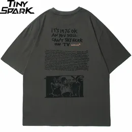 남성 Tshirts 남자 힙합 스트리트웨어 레트로 티셔츠 셔츠 토끼 편지 인쇄 tshirt harajuku cotton tshirt 짧은 슬리브 탑 티스 회색 흰색 230214