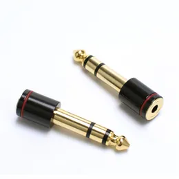 6,5 mm samca do 3,5 mm żeńskie kable Złącza Wtyczka Mini Audio Adapter Zestaw słuchawkowy Mikrofon Złącze Złącze Złącze Aux Aux Kabel Kabel Czarny szary Nowy styl