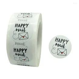 Emballage cadeau 500 pièces/rouleau rond blanc bricolage merci pour votre commande autocollants sceau étiquettes maison entreprise noël cuisson à la main