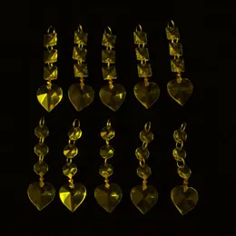 Dekorativa figurer Objekt 10st Clear Crystals Chandelier Glass Lamp Prisms delar hängande droppar hängen belysning tillbehör.