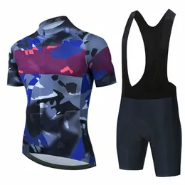 Maglia da ciclismo Set Tuta da ciclismo Manica corta da uomo Maglia da ciclismo anti-UV Set Bicicletta Pro Team Abbigliamento da ciclismo estivo 230213