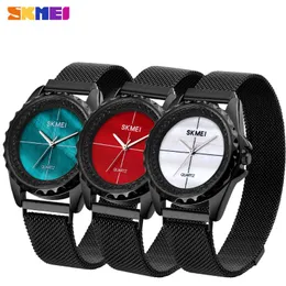 Zegarek Skmei Business Fashion kwarc damski Waterproof Waterproof Pasek ze stali nierdzewnej luksusowy dar na rękę na rękę renogio feminin