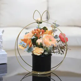 Flores decorativas do norte da Europa simplicidade ornamentos artificiais Decoração de rosas de casamento para a mesa em casa