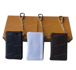 Anahtar torba kadın madeni para cüzdanlar tasarımcı moda bayanlar erkekler anahtar yüzük kredi kartı tutucu tarih kodu para çantası lüks deri mini cüzdan çantası orijinal kutu ks6899