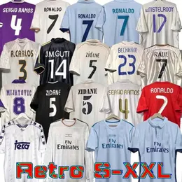 Finals Real Madrides Retro Soccer Jerseys Football Guti Ramos Seedorf Carlos 11 13 14 15 16 Zidane Raul Vintage 94 95 96 97 98 99 00 02 03 04 05 06 07 Figo Kit