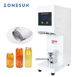 Zonesun Commercial Tin Can Symare Semi-Automatic Plastic Aluminium Beer Beverage Cola Milk Tea Cup Seating Capping Machine