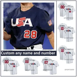 2023 World Men Baseball Classic WBC Team USA Jersey Mike Trout Bobby Witt Jr. Nolan Arenado Nestor Cortes Clayton Kershaw Realmuto Betts Tucker Schwarber Goldschmidt