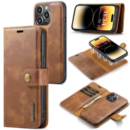 Detachable Flip Phone Cases for Samsung Galaxy S23 Ultra S22 S21 Plus S20FE S20lite S20Fan S21FE Note20 Note10 Pro Multiple Card Slots Cowhide Leather Wallet Shell