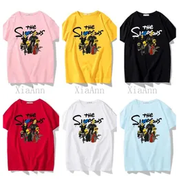 Designer Fashion Luxury Classic Balencigaaliness T Shirt Brand Joint The Simpsons tryckta korta ärmar Mens Women Casual High Street Löst överdimensionerad T -shirt