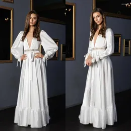 Bridesmaid Dress Sexy White Bridal Gowns Beaded Long Bathrobe Women Lingerie Nightgown Pajamas Sleepwear Women's Luxury Housecoat