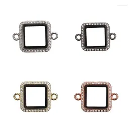 Pendant Necklaces 1pcs Square Glass Living Po Memory Floating Locket Charm For Bangles Bracelets Women Handmade Jewelry