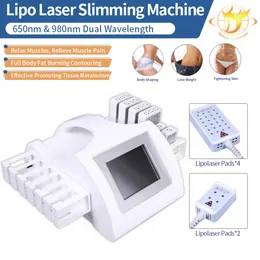 2021 Diseño único Máquina adelgazante Lipolaser Bodyshape Lipo Laser para reducir el peso Longitud de onda dual 650nm 980nmr CE