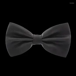 Bow Ties 2023 Fashion Men for Wedding Double Fabric Black Bowtie Club الرسمية