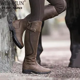 Stövlar kvinnor stövlar pu läder blixtlås retro casual womans booties gladiator låga hälen skor damer mode botas mujer invierno tw573 230214