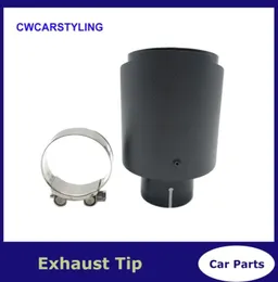 1 bit h￶gkvalitativ svart rostfritt st￥l f￶r universal Akrapovic avgaser ljudd￤mpare Tips Auto Carbon Car Cover Styling6631728