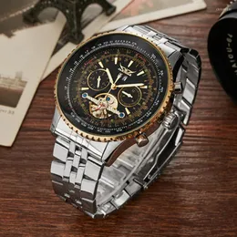 Zegarek gorben ze stali nierdzewnej Waterproof Business Sport Mechanical Wristwatch Luxury Mężczyzny obserwują męski zegar nadgarstek