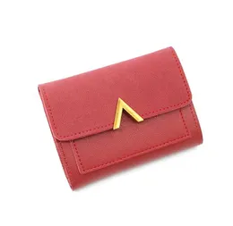 Vintage dame porte-monnaie sacs femme simple porte-carte portefeuille filles style court luxe portefeuille