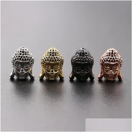 Inne hurtowe metalowe metalowe mikro preporne koraliki na głowę Buddha do DIY biżuteria wykonana z bransoletki Akcesoria Upadek Dhgarden Dhurj