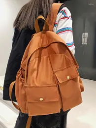 Ryggsäck 2023 Junior High School Student Bag Kvinnlig koreansk Harajuku Ulzzang College Style Class Multi-Use