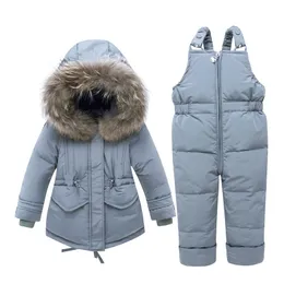 Coat Bebek Erkek Parka Kızlar Giyim Çocukları Aşağı Çocuklar Sıcak Snowsuit Dış Giyim Romper Giyim Seti Rus Kış Ceketleri