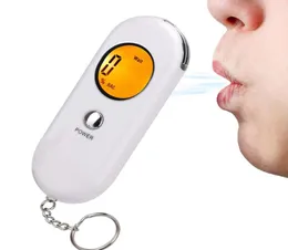 Herramienta de prueba de alcoholes LCD Breatyzer Breath Bray Driving Detector Tipo de soplado Tester de alcohol digital Keychain1017385