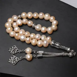 Strand Pearl Misbaha Prayer Beads Design 10-11mm Natural Freshwater Tasbih 33 Rosary Muslim Tesbih Sibha Tasbeeh Gifts