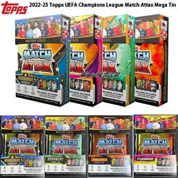 Детские игрушечные наклейки 23 Topps League Match Attax Mega Tin Официальная коллекция футбола Sports Stars Mbappe Signature карты 230213
