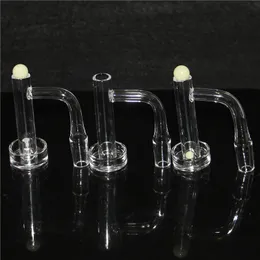 Wasserpfeifen, vollverschweißter Kontralturm, Quarz-Banger, abgeschrägte Kanten, Quarznägel, 14 mm, mit Marmor-Vergaserkappe, solide Terp-Säulen für Glas-Dab-Rigs, Bubbler, Aschefänger