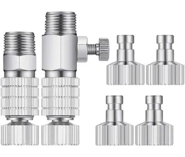 Pneumatisch gereedschap 8pieces Airbrush Adapter Set Quick Release koppeling Kopkit voor luchtcompressor en slang6168213