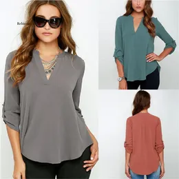 Women's Blouses Shirt Long Sleeve Female Casual Tops Chiffon Shirt Blusas Femininas 230213