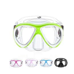 Goggles Findway Kids Diving Goggles Big Frame Anti-Leak Kids Diving Mask med nässkydd 180 ° Wide View Swimming Goggles For Kid 4-14age 230215