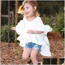 Conjuntos de roupas Girls Dress Shorts Designer Brand Kids Crian￧a Crian￧a Baby Roupfits Roupas Tail Adicionar jeans 2pcs Conjunto 710 Drop Delivery Ma dhjyq