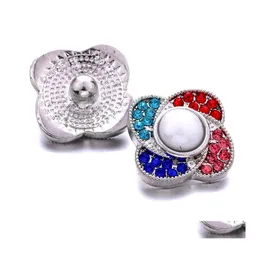 Tıkıklar kanca toptan karışım rhinestone snap düğmeleri tokal 18mm metal dekoratif düğme taklitleri için takılar takı bulguları faktörü dhqfn