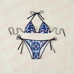 Frauen Urlaub Bikini Sommer Strand Gepolsterte Bademode Sexy Bh Tanga Set Mode Druck Badeanzug