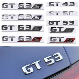 S Badge Letter Emblem Styling 3D ABS BAKT TRUNK Sticker Silver Black Red For Mercedes Benz AMG GT GTS GT63S GT43 GT50 GT53 GT63