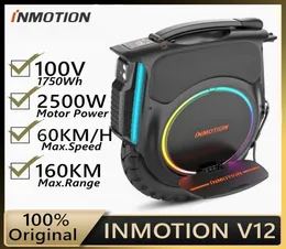 원래 Inmotion v12 원 바퀴 전기 자체 균형 스쿠터 2500W 100V 1750WH 60kmh 스마트 monowheel 단일 자전거 부가가치 VAT 포함 4539489