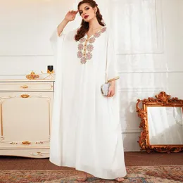 Ropa étnica Ramadán Eid musulmán vestido caftán marroquí Abaya Dubai Kaftan vestidos de fiesta Islam Abayas para mujeres bata musulmana