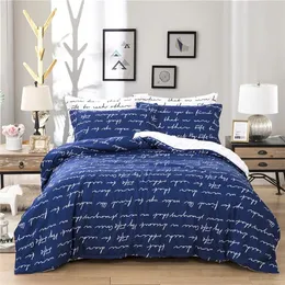 Love Letter Printed Bedding Suit Quilt Cover 3 Pics Duvet Cover High Quality Bedding Sets Bedding Supplies Home Textiles200S