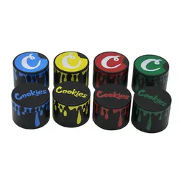 UV Cookies Pattern Aluminum Alloy Herb Grinder Accessories 4 Parts Layers 50mm Pipe Tobacco Smasher Crusher Colorful Grinders Factory price