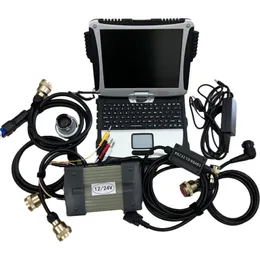 12 V/24 V MB Star C3 Pełny zestaw dla Benz Auto Diagnostic Tool Xentry Star C3 Mutiplexer Pro z oprogramowaniem SSDS w laptopie CF19