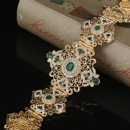 Paski marokański pasek Holloway dla damskiej sukienki ślubnej biżuteria złota metalowy łańcuch Regulowany długość prezent ślubnych 230214