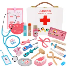 Другие игрушки Wooden Pretend Play Dage Education Toys for Kids Simulation Medicine Set для детей для детей. Наборы для развития 230213