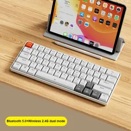 لوحات المفاتيح Lenovo Wireless Keyboard 2.4g Bluetooth Combo Slient Gaming Keyboard for MacBook Pro Laptop Tablet iPad Gamer Computer سطح مكتب T230215