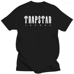 رجال القمصان رجالي الملابس trapstar London Logo Cotton Tshirt Men Summer Fashion T-Shirt Size XS-3XL