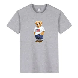 2023 Brand Bear Polo T-shirt da uomo Designer Shirt Sport Estate Cotone Moda Uomo Donna Tees Nero Abiti di lusso Dunks Abbigliamento