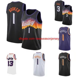 haft niestandardowy 2022 Koszulki do koszykówki Devin Booker Chris Paul Mesh Retro Steve Nash Charles Barkley Youth Kids Purple Jersey